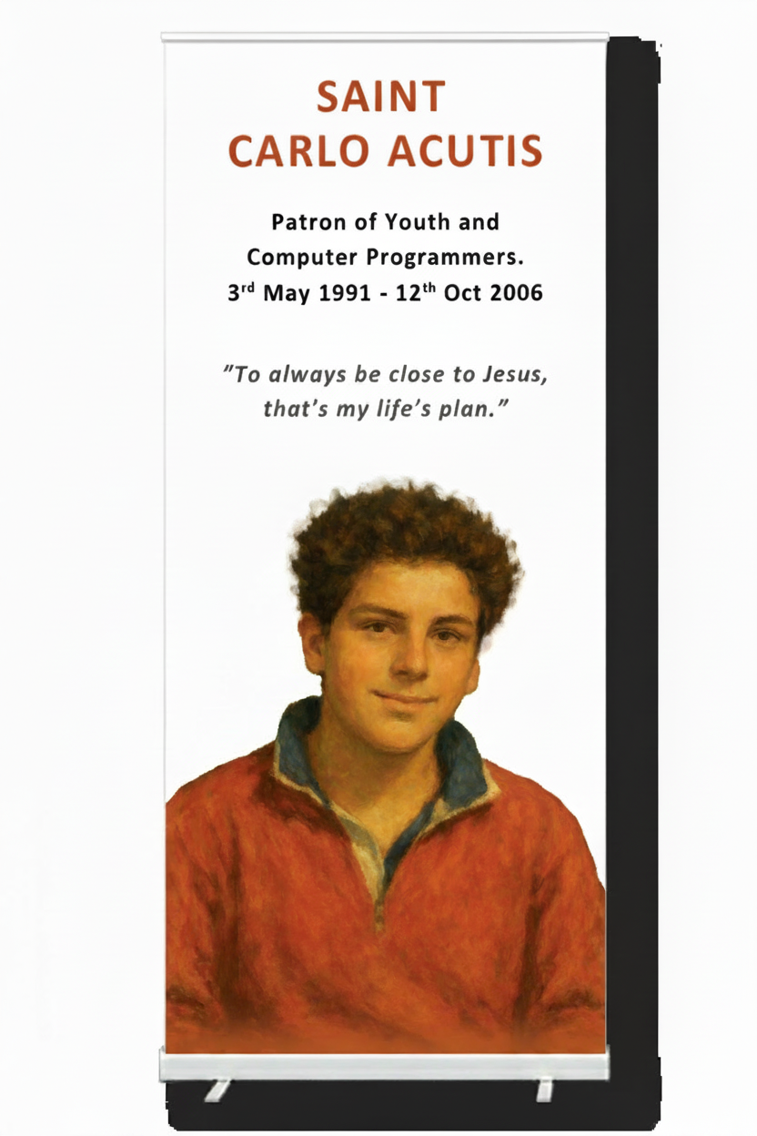 St. Carlo Acutis Pull Up Banner