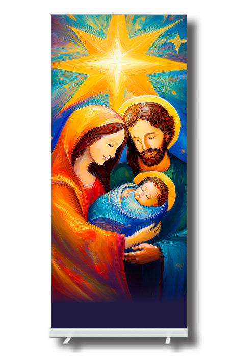 CHRISTMAS NATIVITY STAR - Christmas Pull Up Banner