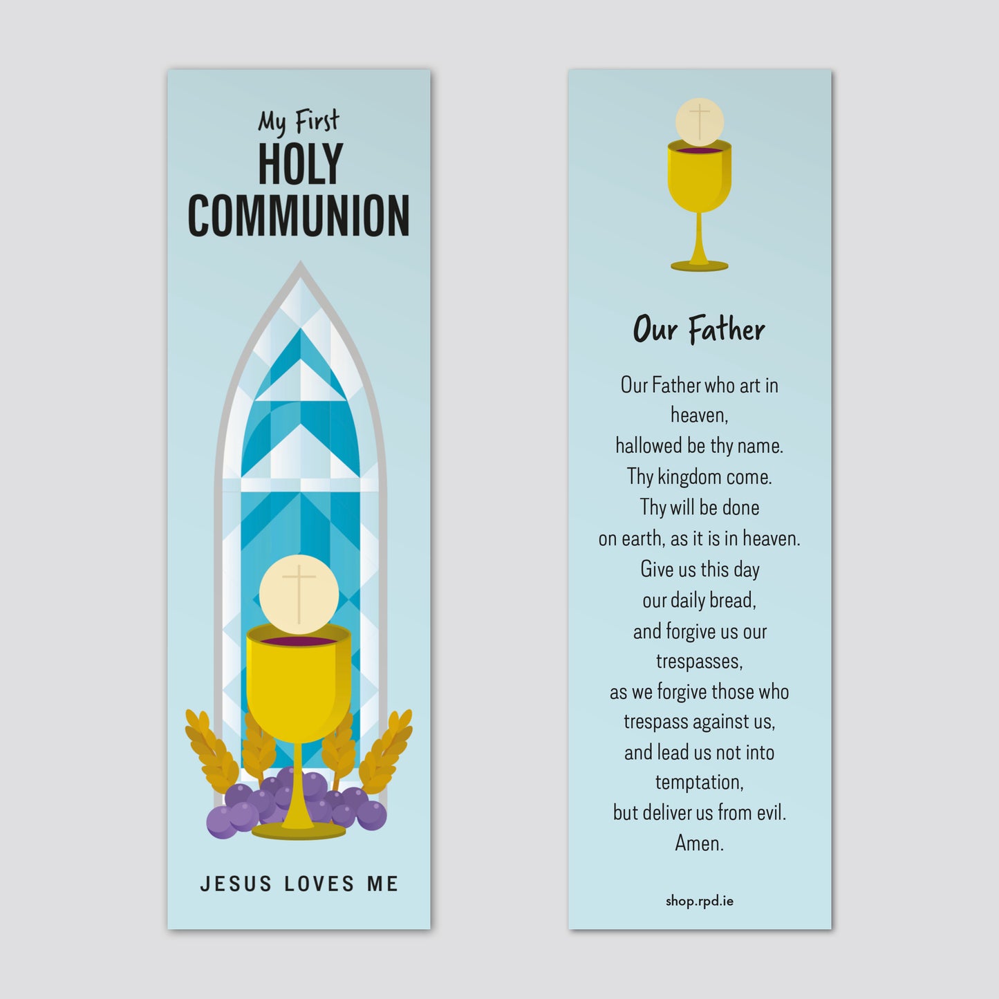 Stained Glass First Holy Communion Bookmark