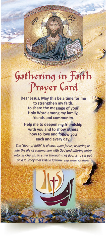 GATHERING IN FAITH Prayer Card