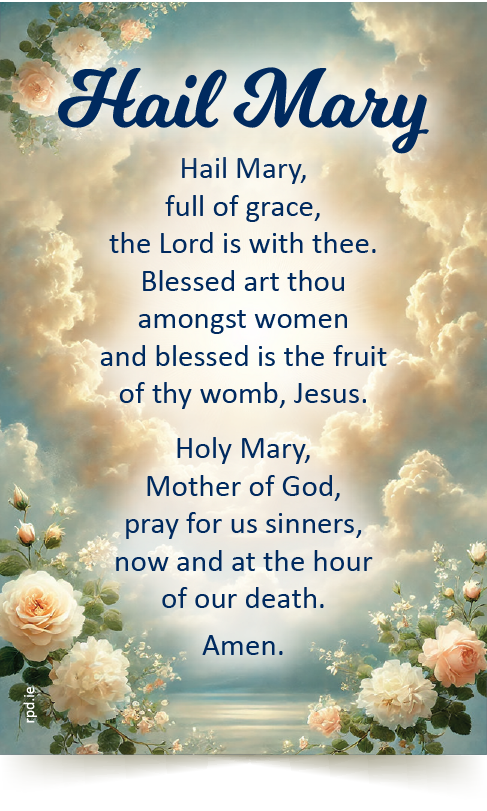 Hail Mary Prayer Card