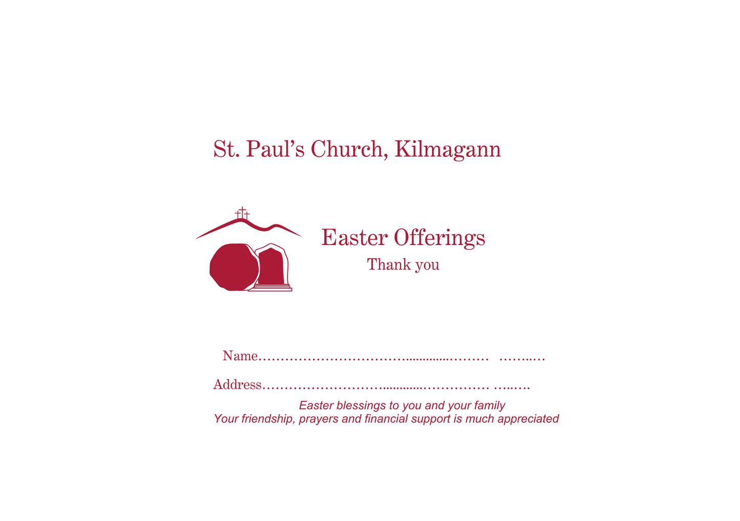 Easter C6 Envelope Single Colour - Tomb & Crosses