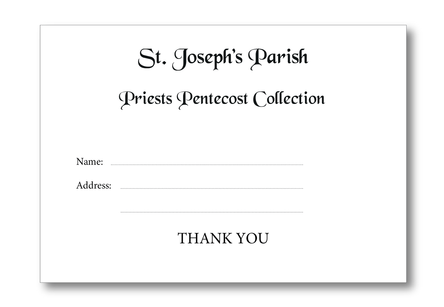 PENTECOST PRIEST Single Colour C6 Envelope