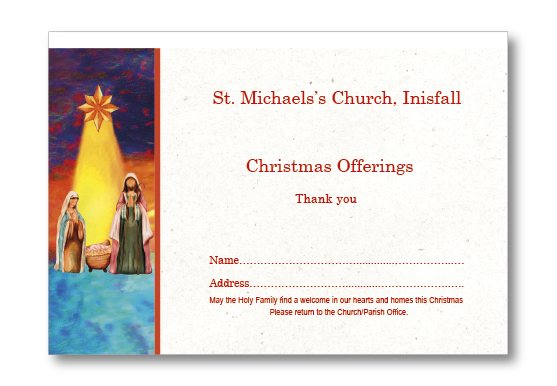 Christmas Dues Envelope Full Colour - Nativity Star