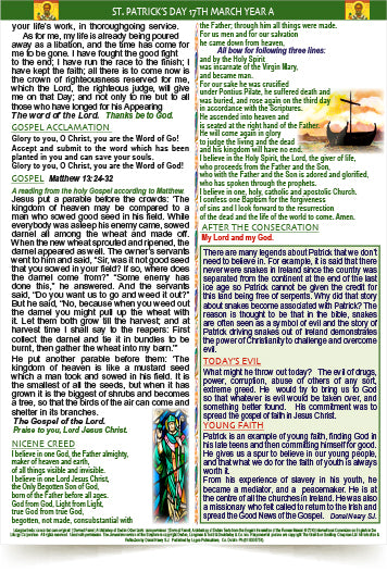 St. Patrick's MISSALETTE YEAR A