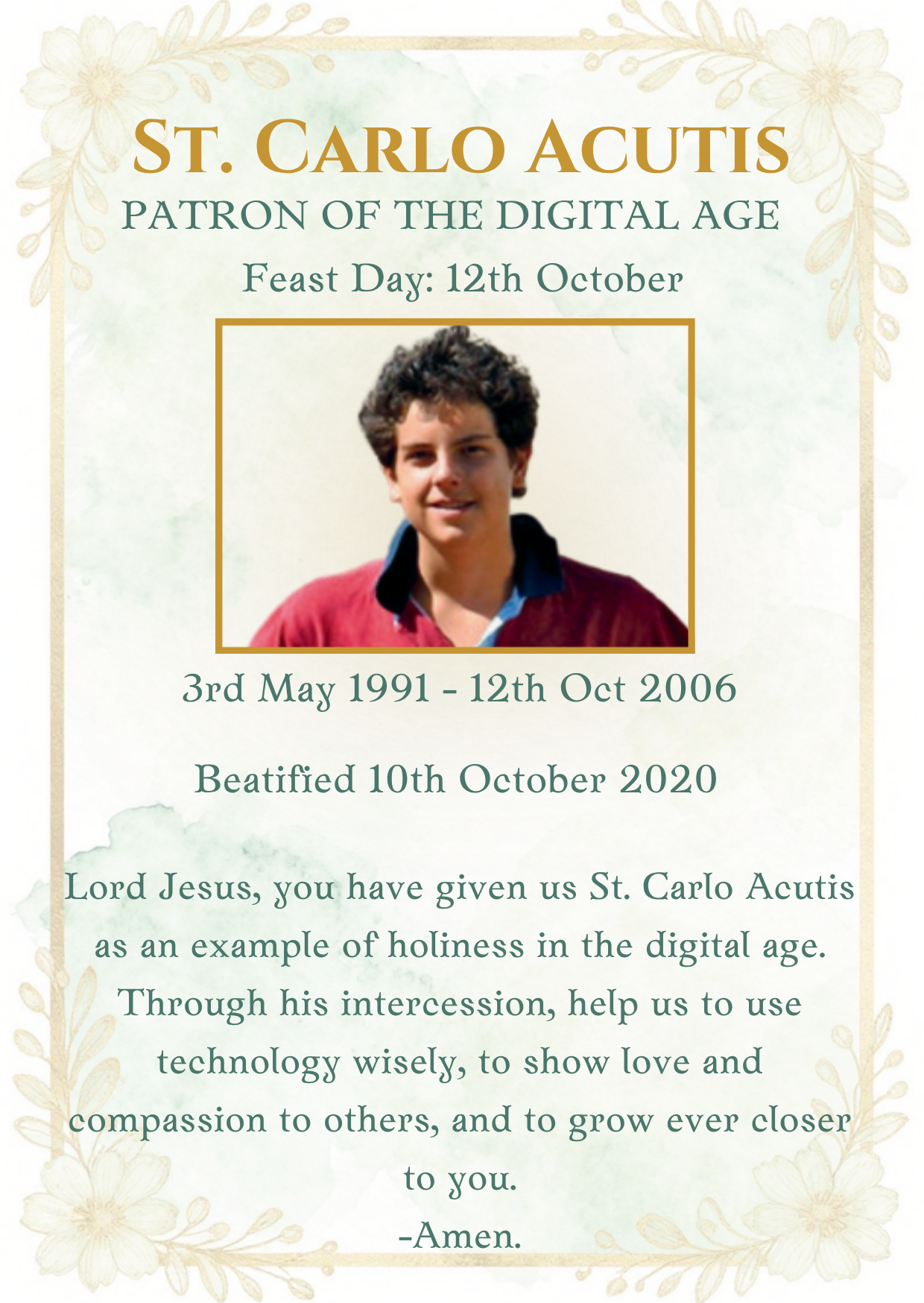 St. Carlo Acutis