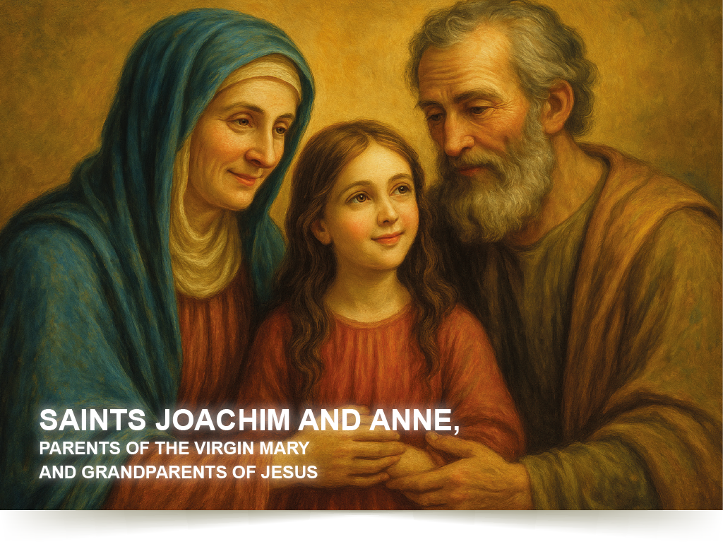 GRANDPARENTS AND THE ELDERLY (Saints Joachim & Anne)  A6 Prayer Card