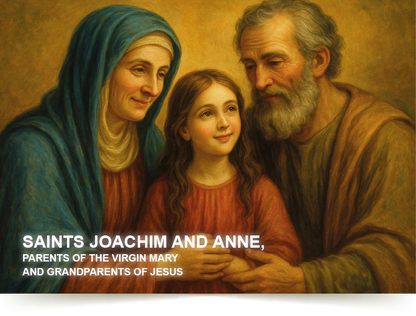 GRANDPARENTS AND THE ELDERLY (Saints Joachim & Anne)  A6 Prayer Card