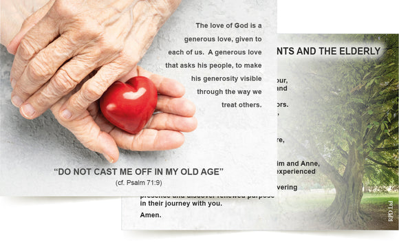 Grandparents & the Elderly A6 Prayer Card