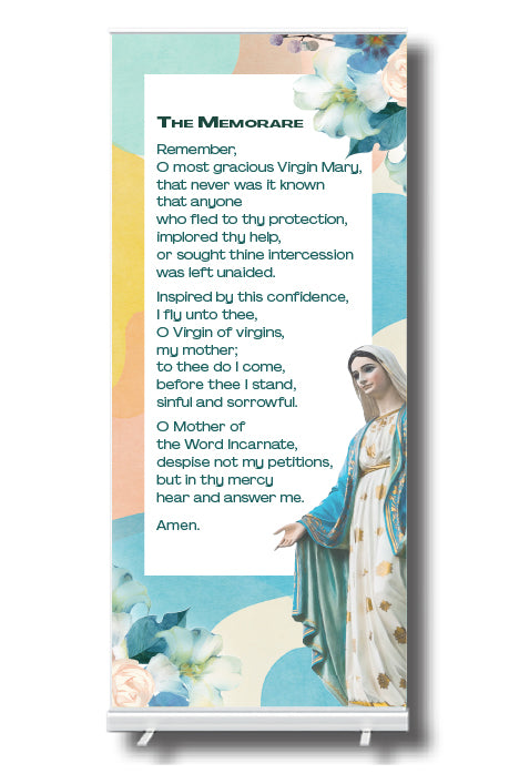 Mary - The Memorare Pull Up Banner