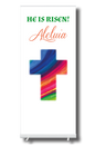 CROSS, HE IS RISEN Easter Banner