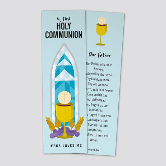 Stained Glass First Holy Communion Bookmark