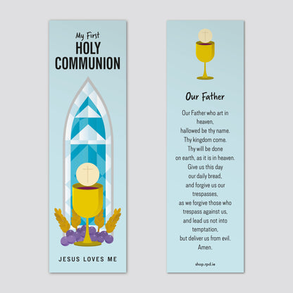 Stained Glass First Holy Communion Bookmark