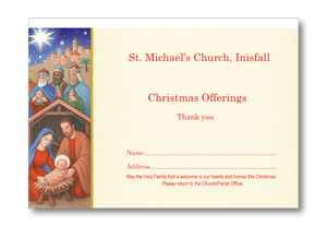 CHRISTMAS Dues Envelope Full Colour - Christmas Story