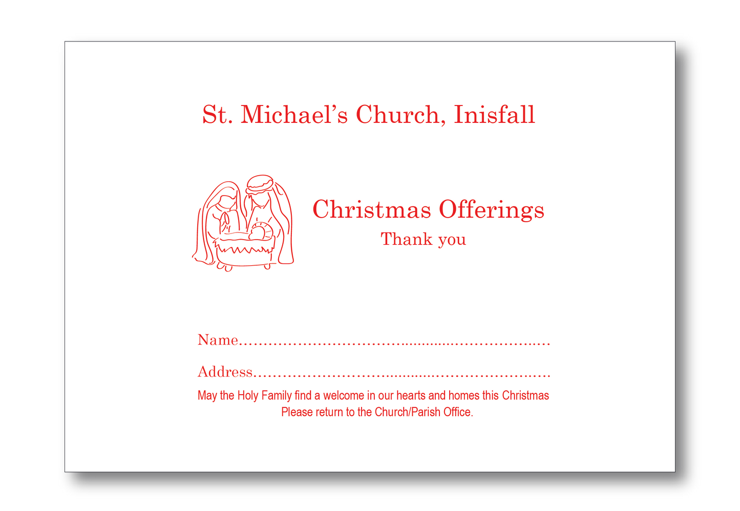 Christmas Dues Single Colour - Nativity Drawing