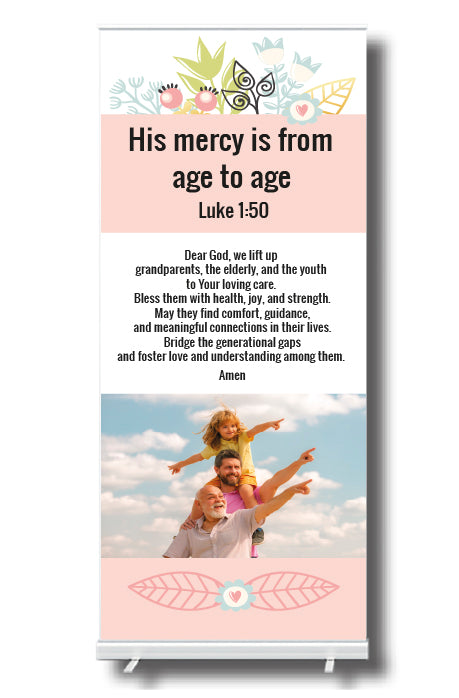 GENERATIONS World Day for Grandparents and The Elderly Pull Up Banner