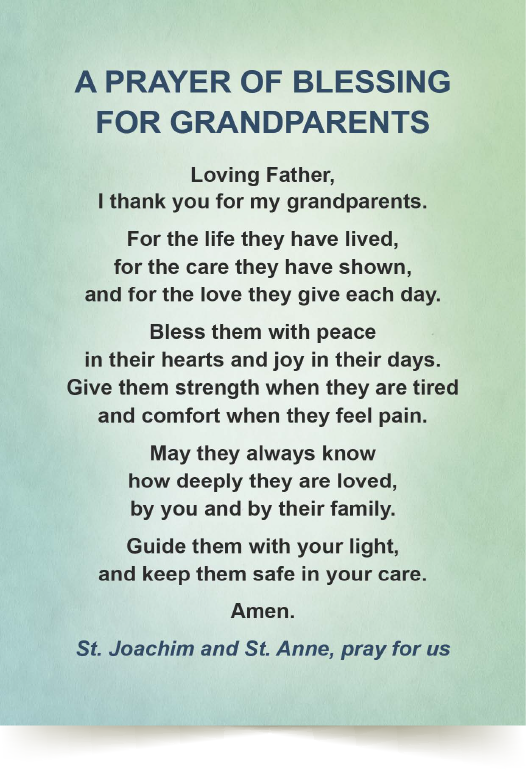 GRANDPARENTS A6 Prayer Card