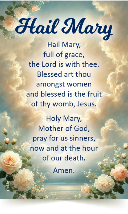 Hail Mary Prayer Card