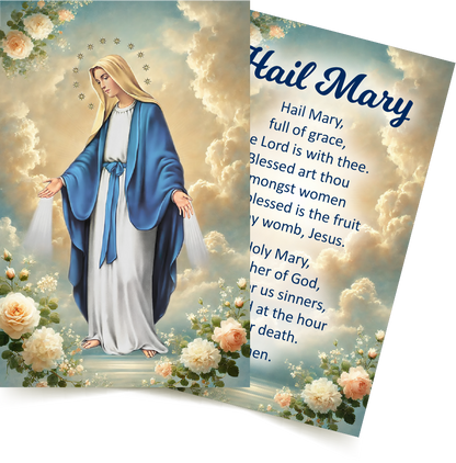 Hail Mary Prayer Card