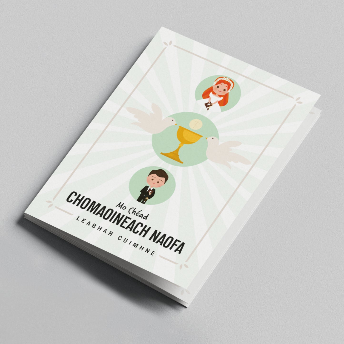 My First Holy Communion Keepsake Card As Gaeilge