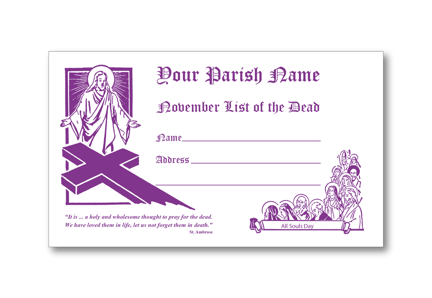 JESUS November Envelope (152mm x 89mm)