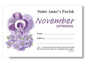 CANDLE, CROSS, FORGET ME NOT November C6 Envelope