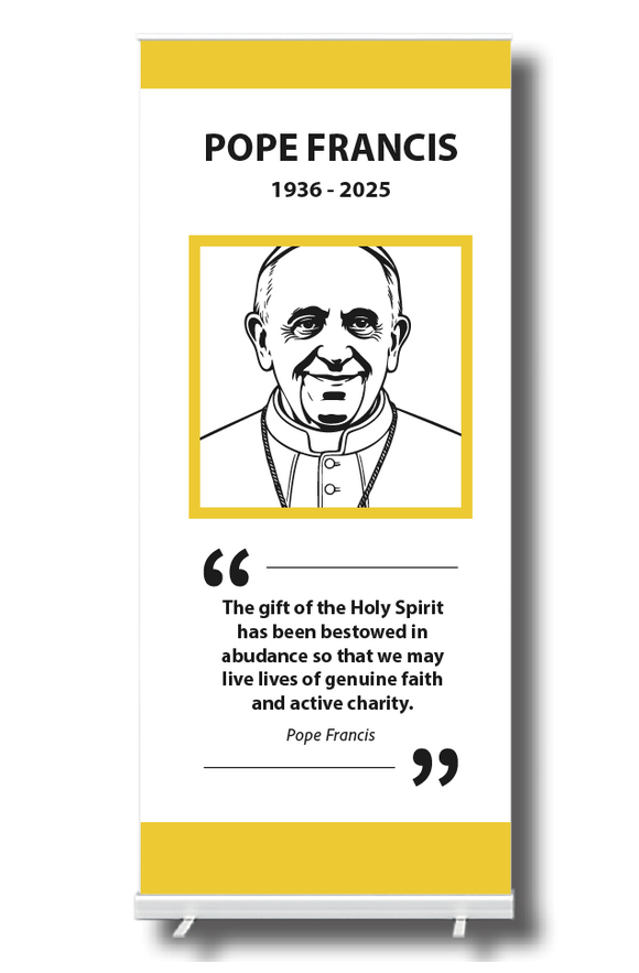 POPE FRANCIS Holy Spirit Pull Up Banner