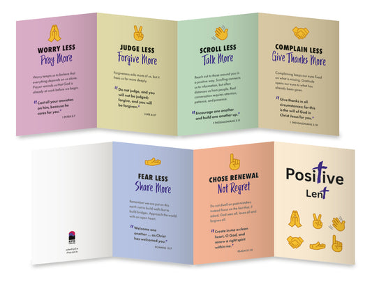 Positive Lent A6 folded Card