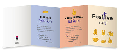 Positive Lent A6 folded Card