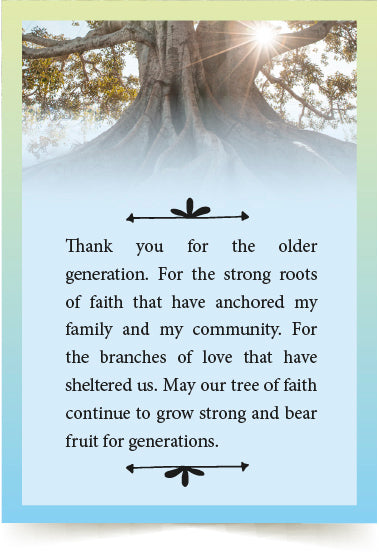 GRANDPARENTS AND THE ELDERLY A7 Prayer Card