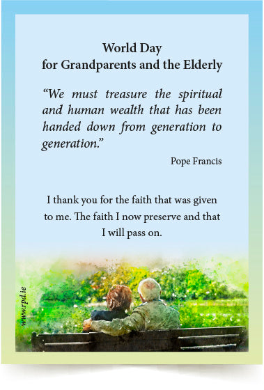 GRANDPARENTS AND THE ELDERLY A7 Prayer Card