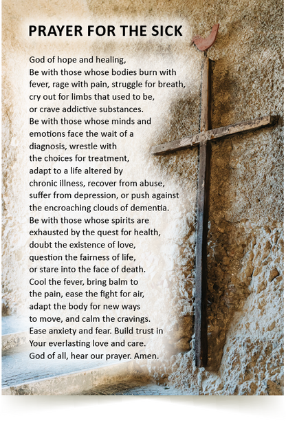 PRAYER FOR THE SICK Prayer Card