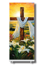 SUNRISE CROSS AND LILIES Easter Banner