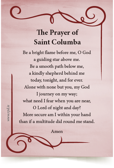 ST. COLUMBA Prayer Card