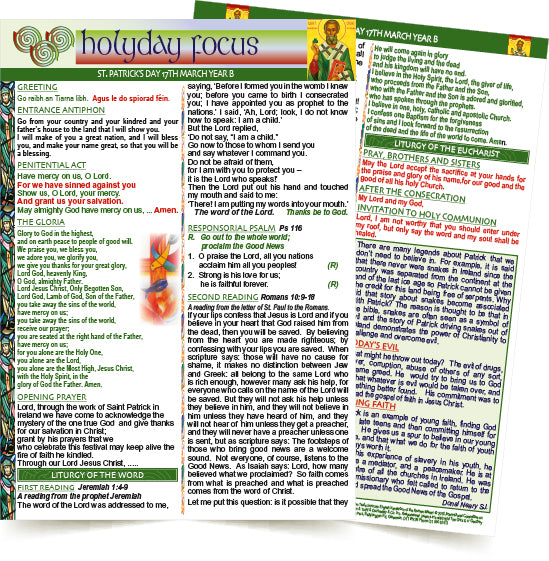 St. Patrick's Missalette YEAR B
