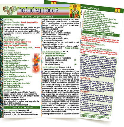 St. Patrick's Missalette YEAR B
