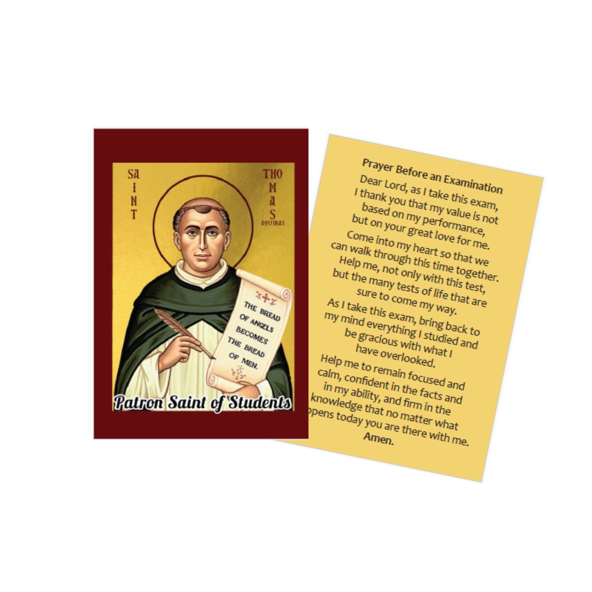 A Prayer Before Examinations A7 Prayer Card