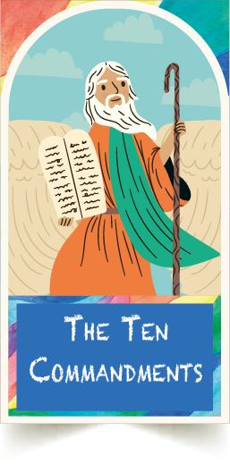 Ten Commandments for CHILDREN Prayer Card