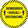 Social Distancing Floor Marker Round 300mm Pack of 5 - Remember Social Distancing