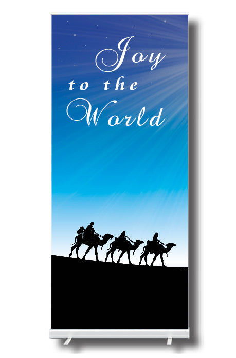 JOY TO THE WORLD  Christmas Pull Up Banner