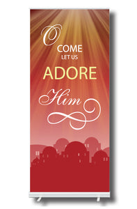 COME LET US ADORE HIM - Christmas Pull Up Banner