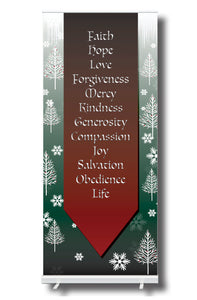FAITH, HOPE, LOVE - Christmas Pull Up Banner