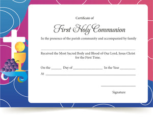 Holy Communion Certificate 01