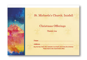 Christmas Dues Envelope Full Colour - Bethlehem by Night