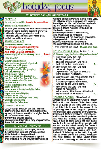 St. Patrick's MISSALETTE YEAR A